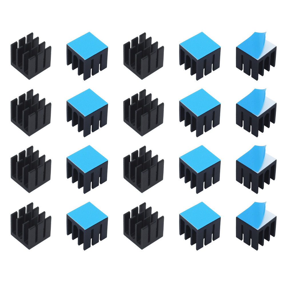 Raspberry Pi Water Cooling Kit - 12x12x12mm 50 sztuk radiator aluminiowy radiator